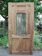 Historische Haustüre, einflügelig, absolut sauber entlackt, Pitch-Pine