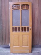 Historische Zimmertüre mit Holzsprosse und original Verglasung, Topzustand