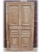 Historische Haustür einflügelig, in bestem Pitch-Pineholz