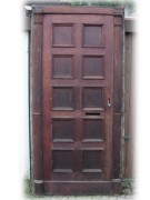 Eichenholzhaustüre, Kassettentüre, mit original Rahmen, einflügelig