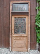 Haustür-Element, einflügelig, mit original Rahmen, Oberlicht.