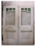 Historische Haustür zweiflg. mit viel Glas