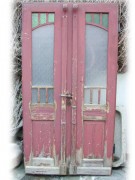 Historische Haustür zweiflg., Originalverglasung mit Sprossen
