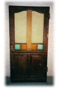 Historische Haustür einflg. mit großer Verglasung