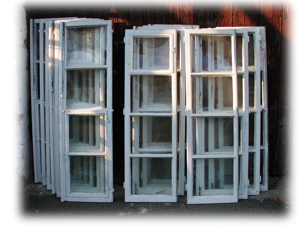14 Stück Fensterflügel, gewölbten Scheiben, z.B. für Glaswand