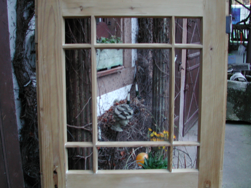 Historisches Zimmertürblatt, einflügelig, Nadelholz, Holzsprosse