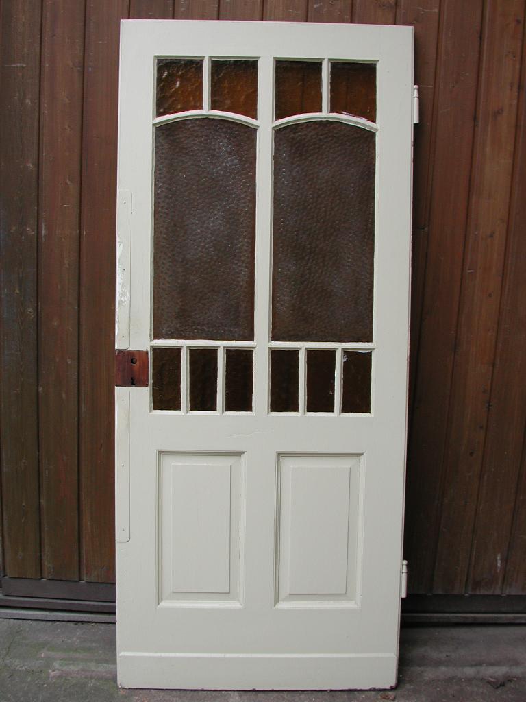 Historische Zimmertüre mit Holzsprosse und original Verglasung, Topzustand